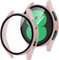 KAVJU Casi di vetro per Samsung Galaxy Watch 4 5 Accessori da 44 mm 40 mm PC(Pink,For Galaxy 4 40mm)