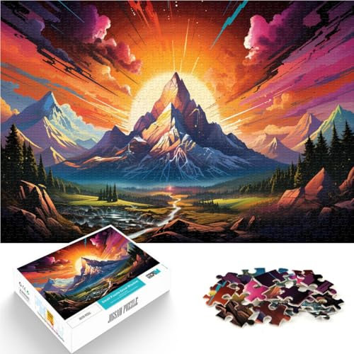 Puzzle de 1000 piezas para adultos Montañas de la Sierra Nevada, juguete educativo intelectual descomprimido para aliviar el estrés, 26 x 38 cm