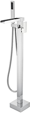 Robinets De Bain Mitigeurs Avec Douche Cascade Installation Au Sol Robinet De Bain Autoportant En Laiton Chaud Et Froid Robinet Mitigeur De Bain Monotrou,