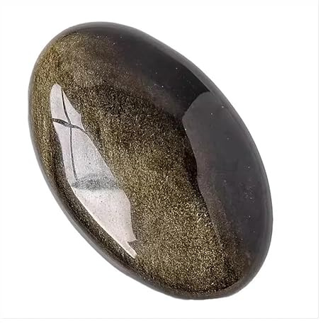 HMCOCOOFM 1pc Kristall Goldene Obsidian Palm Stein Hause Dekoration Zimmer Decor Geschenk