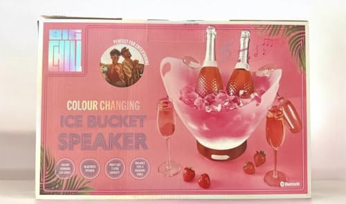 Big Chill Colour Changing Ice Bucket Bluetooth Speaker, LED Lights, 7 Litre Capacity, Includes Type-C Charging Cable