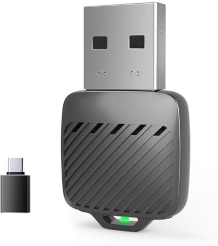 TINAZEOK T4 Wireless CarPlay Adapter for iOS – Convert Wired to Wireless, Plug & Play, USB/Type-C, Supports iOS 10+ and Factory Wired CarPlay Vehicles from 2016