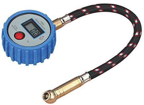 Sealey Tst/Pg981 Tyre Pressure Gauge Digital With Leader Hose And Quick Release