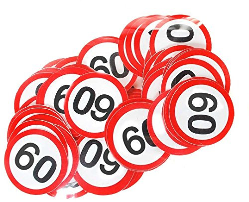KULTFAKTOR GmbH 60. Geburtstag Konfetti Party-Deko Weiss-rot 14g Einheitsgröße