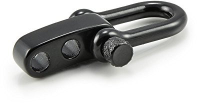 Manille droite réglable en acier avec un axe à visser simple à manier, manille en forme de U, manille ajustable, idéale avec les paracordes 550, confection de bracelets, grandeur: S, couleur: noir, de la marque Ganzoo – lot de 10 manilles