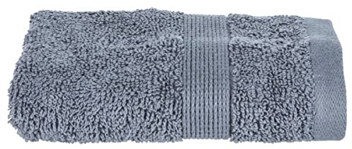 Atmosphera - Gästehandtuch Essentiel - 450 g/m² Baumwolle - anthrazitgrau 30 × 50 cm - Grau