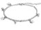 JewelryWe Damen Armband Fußkette Pentagramm: Edelstahl Sterne Glöckchen Charm Armkette Fußkettchen Verstellbar Geschenk für Frauen Mädchen Silber