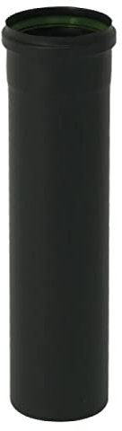 Tuyau télescopique de 50cm émail noir mat Diamètre 80mm pour poêles à Pellets + Bague - 348549
