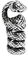 NKlaus 925 STERLING SILBER Keltische Gothic Bartschmuck Haarperle Anaki Schlange 7128
