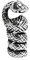 NKlaus 925 STERLING SILBER Keltische Gothic Bartschmuck Haarperle Anaki Schlange 7128
