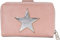 styleBREAKER Sac Portefeuille à étoile avec Aspect Paillette ou métallique, Fermeture éclair, Porte-Monnaie, Femme 02040076, Couleur:Rose/Argent métallisé