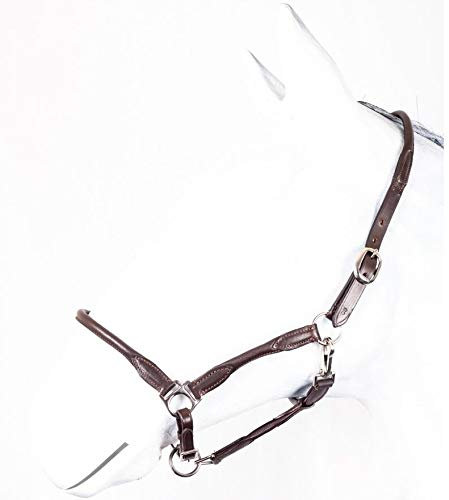 RL24 HKM by Reiterladen24 - Halfter Leder rundgenäht BASICLINE braun Pony