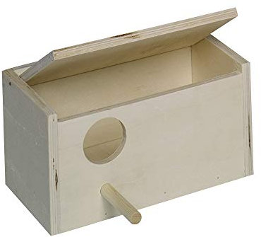 Nobby Wellensittich Nistkasten Loch Links; 21 x 13x x 12,5 cm