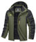 TACVASEN Herren Wasserdicht Winter Skijacke Warme Snowboardjacke Outdoorjacke Gefüttert Winterjacke (3XL, Armeegrün)