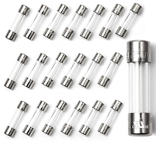 Chanzon 20 Stück VDE Prüf 5x20 12A Sicherungen Sicherung Glassicherung Glasrohrsicherung Feinsicherung Schnelle Glas Sicherung 125V Glas AGC-Patronen-Rohrsicherung F12AL 250 V
