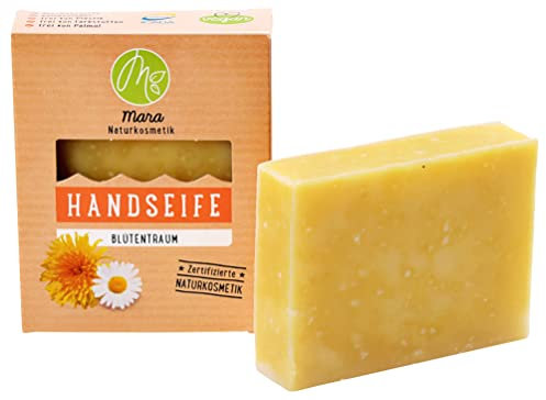 Mara Handseife Blütentraum, Naturkosmetik, vegan, Bio-Naturseife, handgemacht, Körperpflege, 1x90g