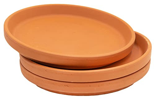Untersetzer aus Ton Pflanzenteller Terra imprägniert D= 14,2 cm 3er Set