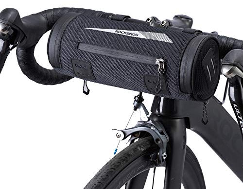 ROCKBROS Lenkertasche Fahrrad Handyhalterung Multifunktionale Fahrradtasche Rahmentasche Satteltasche für Mountainbikes, Rennräder, E-Bikes ca. 2L Schwarz