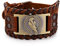 TEAMER Wikinger Odins Rabe Lederarmband für Männer Schwarz Braun Wickelgürtel Krähenarmbänder Nordischer Keltischer Pagan Amulett Schmuck (Stil 1 Antikes Bronze)