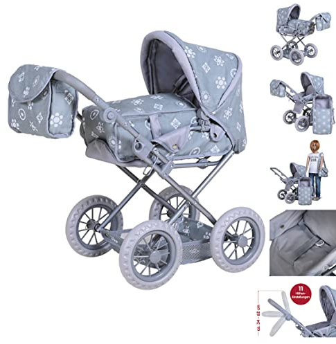KNORRTOYS.COM 63140 Puppenwagen Ruby-Royal Grey, grau
