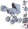 KNORRTOYS.COM 63140 Puppenwagen Ruby-Royal Grey, grau