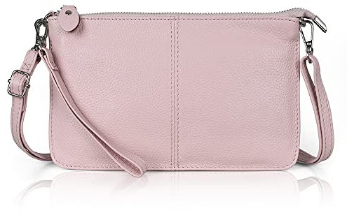 befen Genuine Leather Wristlet Clutch Purses and Handbags Cell Phone Wallet Envelope Crossbody Bags for Women, Small Cross Body Bag Purse with Adjustable Shoulder Strap