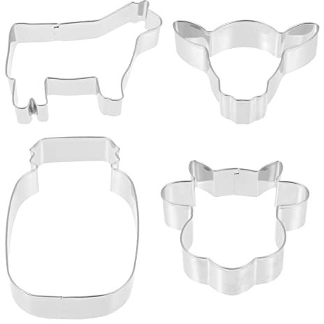 EXCEART 4stücke Kühe Formen Ausstecher Teiliges Edelstahl Keksausstecher Tierkekse Und Party-dekoration Für Kreatives Backen Und Basteln Mit Lebensmitteln