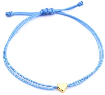 Blaues Armband Hochzeit - Makrameearmband mit Herz - Brautschmuck | für Braut, Accessoire für Standesamt, Trauzeugin & Brautjungfer