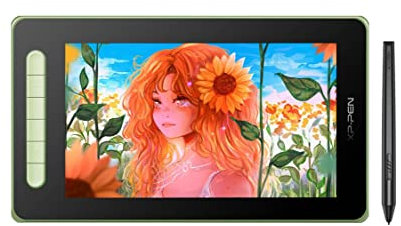 XP-PEN Artist 10 2. Generation Grafiktablett 10,1 Zoll Pen Display mit X3 Smart-Chip Stylus, 120% sRGB Farbraum, Grafikmonitor mit 6 Schnelltasten zum Malen, Skizzieren, (Grün)