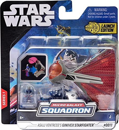 Bizak Star Wars 62610005 Navire 8 cm Ginivex Class Starfighter et 1 Figurine