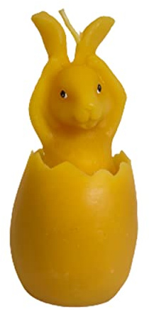 Bienenwachskerze | Süße Eierschale Hasenkerze| Ostern| Osterhasen Kerze| Frühlings ei | Osterdekoration 55 x 55 x 120 mm; 290 Gramm (Erste ohne Motiv)