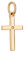 NKlaus Kettenanhänger Kreuz 585 Gelb Gold Brillant 0,005 ct W/Si Diamant 15x18 mm Kruzfix 11473