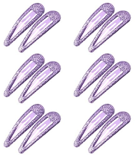 ZEVONDA Glitter Clip a Scatto per Capelli - Fermagli per Capelli in Metallo Colorati Glitter Paillettes Fermacapelli Barrettes Accessori per Styling de Capelli Ragazze Donne, Viola *12