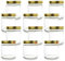 flaschenbauer - 12er Set Konservengläser 410ml Einmachgläser mit 82mm TO Deep-Mündung & Goldenen Deckeln Ideal zum Einkochen, Konservieren & Lagern von Marmelade, Obst, Gemüse und Gewürzen