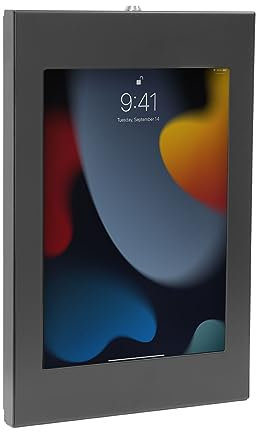 Mount-It! Anti-Diebstahl Tablet Kiosk Wandhalterung Kompatibel mit iPad 10, 9, 8, Pro 10.5, Air 10.5, Verriegelungskiosk, Stell Wall Kiosk, Schwarz