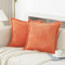 NSXIN Kordsamt Kissenbezug Weiche Kissenhülle 2er Set Dekorative Sofakissen Couchkissen Dekokissen Moderne Zierkissenbezug Kuschelkissen für Schlafzimmer Wohnzimmer (Orange,50x50cm)