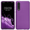 kwmobile Case kompatibel mit Huawei P30 Hülle - Schutzhülle aus Silikon metallisch schimmernd - Handyhülle Metallic Violett
