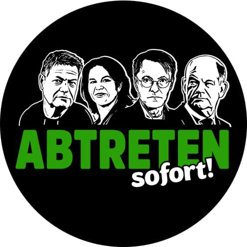 Sammys Shirt Store Diese Regierung Abtreten sofort Aufkleber 24 cm