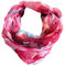 J26 Streifen Seide Glitzer Gold Fäden Sommer Frühling Loop Verlauf Regenbogen Rainbow Silk Uni Rundschal Schlauchschal Stola Schal leicht (Blumen Pink)