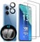FDHYFGDY 2 Piezas Cristal Templado para Xiaomi Redmi Note 13 4G, 2 Piezas Película de Vidrio para Cámara, Dureza 9H, Protector de Pantalla Antiarañazos y Antiburbujas