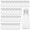 PINGEUI 120 bottigliette da viaggio in plastica trasparente da 30 ml, piccole bottiglie trasparenti con tappo a scatto, bottiglie vuote in plastica per viaggi, cosmetici, prodotti per il trucco