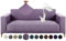 Alishomtll Sofa Überzug 3 Sitzer Stretch Sofabezug Universal Wasserabweisend Couch Überzug Sofaüberwürfe Elastische Jacquard Couchbezug rutschfest Sofaschoner für Hunde Katzen (185-230cm, Lila)