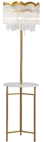 BOGAZY Lampadaire Lampe sur Pied Lampadaire Nordique avec Lampadaire De Table en Marbre avec Abat-Jour en Verre Lampadaires Industriels en Métal pour Salon Lampadaire sur Pied Salon