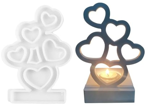 PhnkjGh Silikonformen Gießformen Herz Silikonform Kerzenhalter Giessform Ostern Neue Ideen Gipsformen Zum Gießen Silikonform Kerzenhalter Mit Sockel