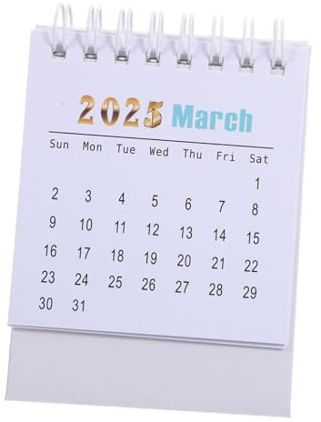 VILLCASE Mini-tischkalender Mit Standfuß Monatskalender Für Haushalt Und Büro Notizkalender Aus Stabilem Material Dekorativer Stehkalender Für Schreibtisch