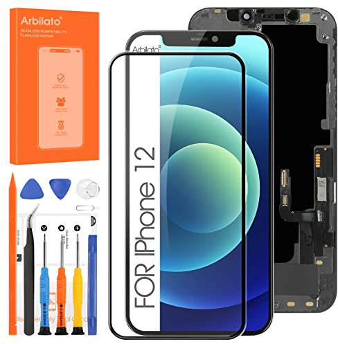Display für iPhone 12/12 Pro LCD Bildschirm Ersatz Touch Screen Touchscreen Digitizer Zusammenbau mit Reparaturwerkzeugen