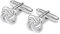 LeCalla Herren Silber Knoten Manschettenknöpfe | 925 Sterling Silber Double Love Knot Manschettenknopf | Verknotete Silber Manschettenknöpfe Hochzeit Geschenk für Männer