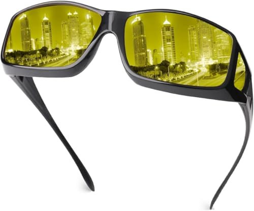 FIMOSON Fit Over Glasses Sunglasses for Men Women, Wrap Around Polarized UV400 Protection Sunglasses Grey Lens Sun Glasses