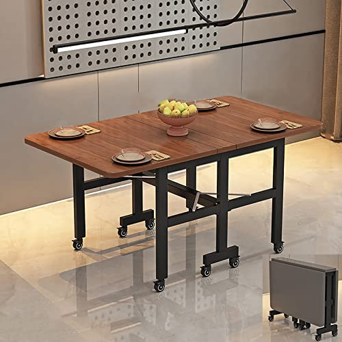 Tavolo da pranzo pieghevole multifunzione allungabile in legno massello, tavolo da cucina per piccoli spazi, studio, postazione di lavoro, scrivania per PC per casa e ufficio, 130 x 80 x 75 cm,