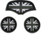 Car Cup Holder Coasters 3Pcs For Mini Cooper R55 R56, Union Jack Cars Holder Silicone Pad Non-Slip (Gray)